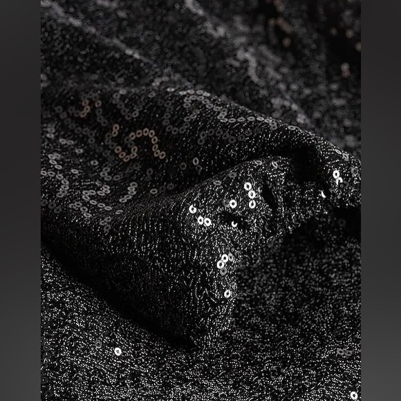 Sequin one shoulder top XL NWT Black - Picture 5 of 5